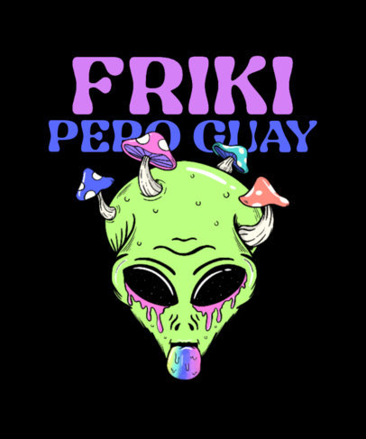 Alien-Themed T-Shirt Design Generator With a Spanish Slang 3938-4972b