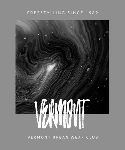 Streetwear-Style T-Shirt Design Creator Featuring an Abstract Picture with a Quote