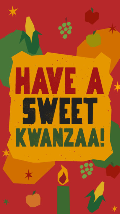 Instagram Story Maker Featuring Quotes with Colorful Graphics for Kwanzaa