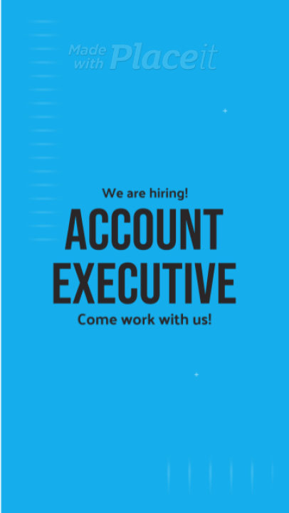 Hiring-Themed Instagram Story Video Template for an Account Executive Position 945l 5863