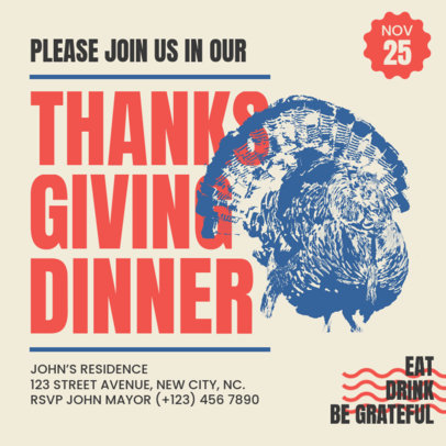 Instagram Post Maker for Thanksgiving Gatherings