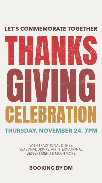 Event Planner Instagram Story Maker for a Thanksgiving Celebration