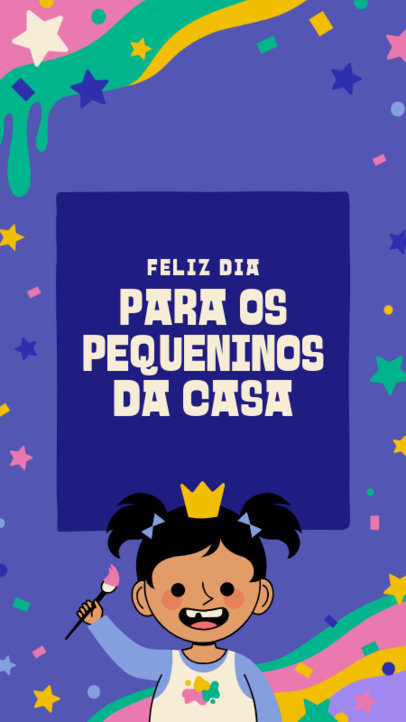 Children's Day-Themed Instagram Story Maker Featuring a Kid Graphic