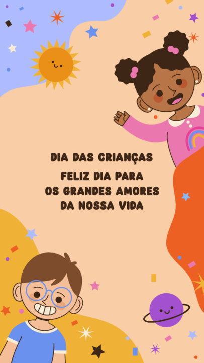 Instagram Story Maker Featuring a Quote for Dias Das Crianças