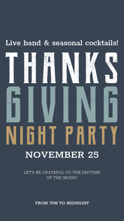 Thanksgiving-Themed Instagram Story Generator for Night Party Event