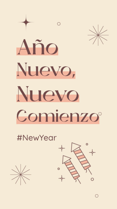 Instagram Story Template Featuring a Holiday Theme for New Year