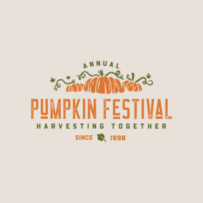 Online Logo Maker for a Pumpkin Patch Festival