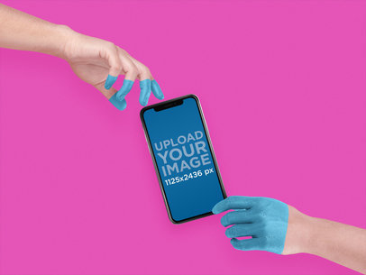 Creation of the iPhone X Mockup by Painted Hands a19311