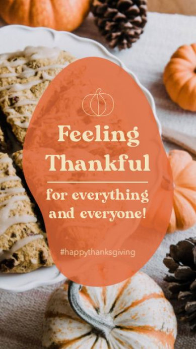Instagram Story Video Template Featuring a Thanksgiving-Themed Quote