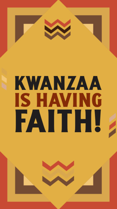 Instagram Story Template Featuring a Faith-Themed Quote for Kwanzaa