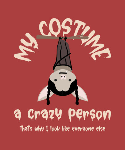 T-Shirt Design Creator Featuring a Bat Illustration Inspired by Wednesday Addams