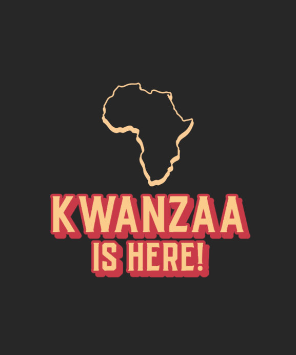 Placeit - T-Shirt Design Maker Featuring an African Map Icon for Kwanzaa