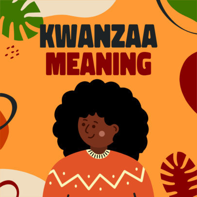 Illustrated Instagram Post Creator Featuring a Kwanzaa-Themed Carousel 