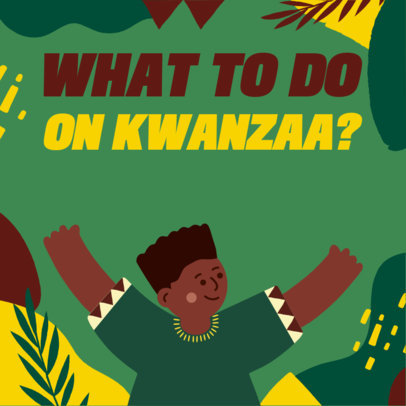 Carousel Instagram Post Template Featuring a Kwanzaa Theme