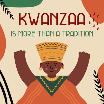 Instagram Post Maker for a Carousel About the Kwanzaa Holiday
