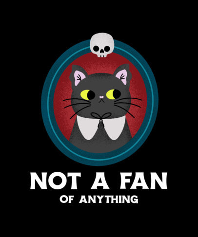 Illustrated T-Shirt Design Creator Featuring a Wednesday Addams-Inspired Theme