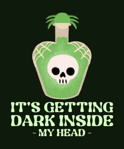 T-Shirt Design Template Featuring a Theme Inspired by Wednesday