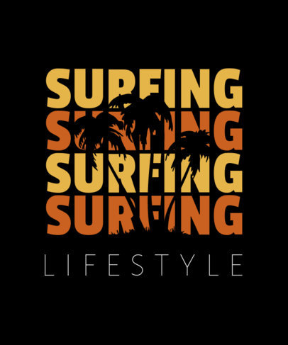 Surf Typography T-Shirt Design Maker