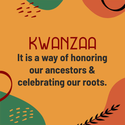 Instagram Post Maker Featuring a Carousel to Celebrate Kwanzaa