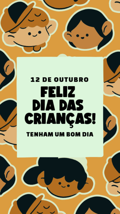 Illustrated Instagram Story Creator to Celebrate Dia Das Crianças Featuring Kid Graphics