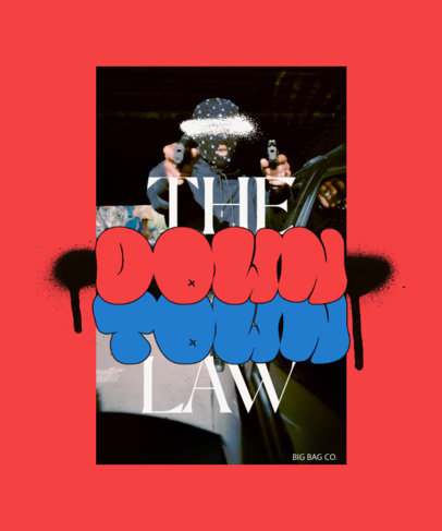 T-Shirt Design Generator with a Modern Style Featuring an Illustrated Graffiti over a Picture 5604b-el1