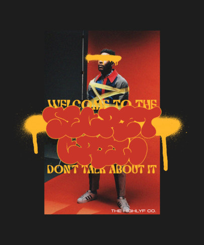 Urban-Style T-Shirt Design Template Featuring Contrasting Typographies over a Picture 5604d-el1