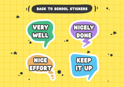 Back to School Sticker Generator With Motivational Quotes for Students