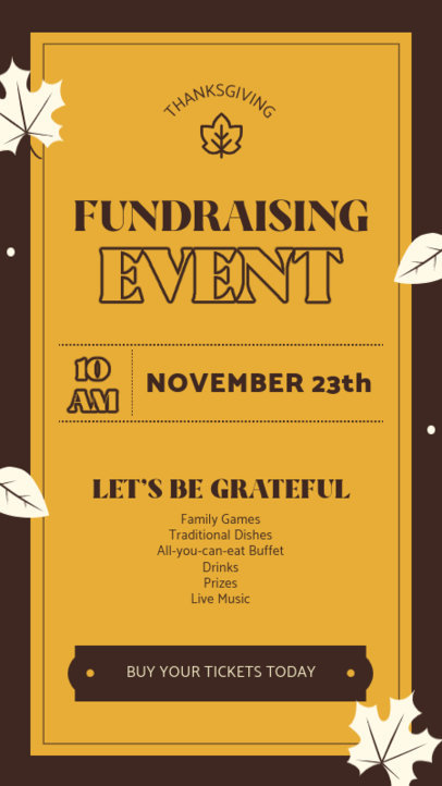 Instagram Story Creator for a Thanksgiving Fundraising Event