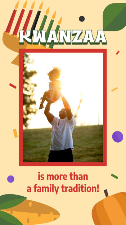 Quote Instagram Story Template Featuring an Image for Kwanzaa