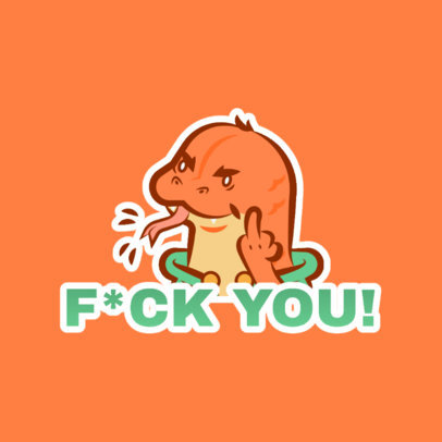 Twitch Emote Template Featuring a Dragon Cursing Inspired by Elden Ring 5387c