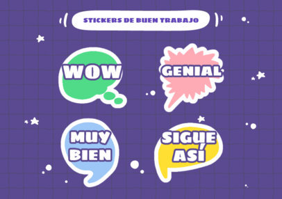 Sticker Maker Featuring Nice Work Quotes for Back to School 