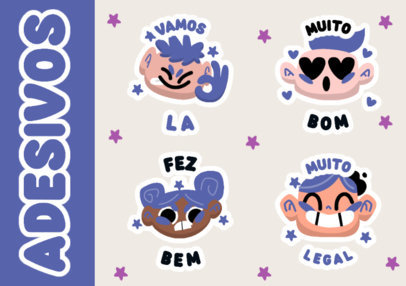 Sticker Template Featuring Cool Graphics for Teachers