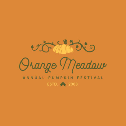 Logo Generator Featuring an Annual Pumpkin Festival Theme