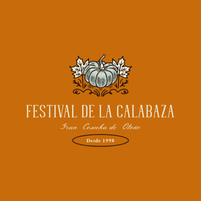 Pumpkin Festival Logo Generator for a Fall Harvest Farm