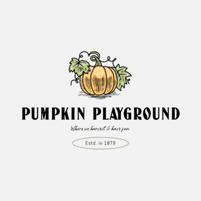 Online Logo Creator for a Pumpkin Playground Harvest Farm