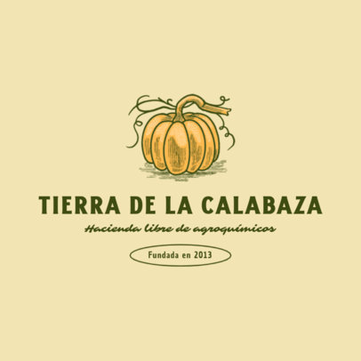 Logo Maker for a Fall Harvest Festival Featuring a Pumpkin Graphic