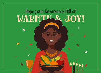 Quote Greeting Card Generator Featuring a Kwanzaa Theme