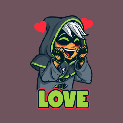 Illustrated Emote Creator Featuring a Character With Heart Graphics Inspired by the Elden Ring 5386b