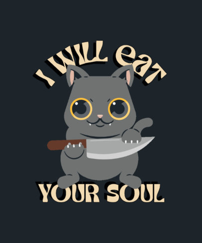 T-Shirt Design Maker Featuring Cartoonish Evil Cat Illustrations
