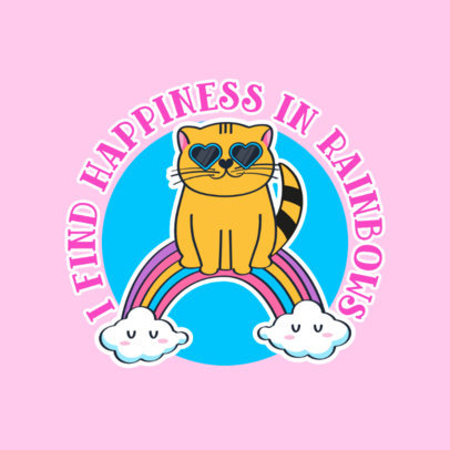 Sticker Design Generator Featuring a Cute Kitty Graphic