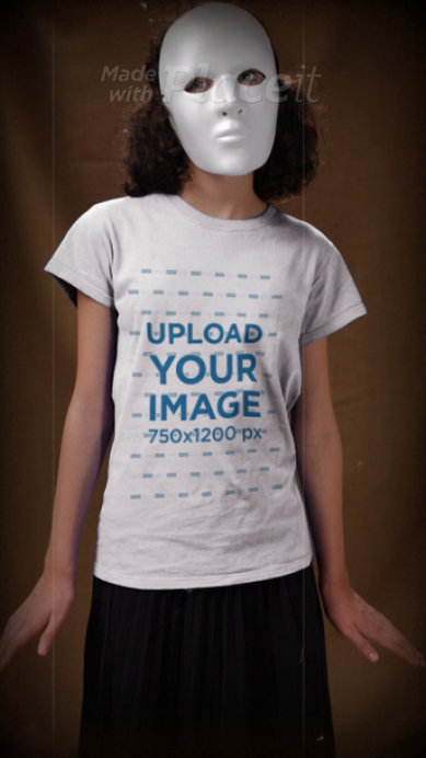 T-Shirt Video Featuring a Girl in a Vintage Creepy Setting
