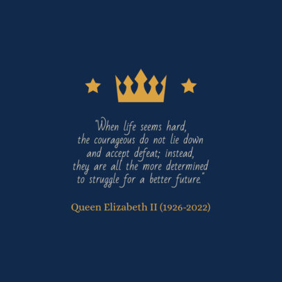 Instagram Post Maker with a Quote from Queen Elizabeth II 612m-5002