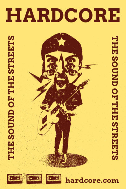 Art Print Creator with a Punk Musician Graphic and a Quote 5398G