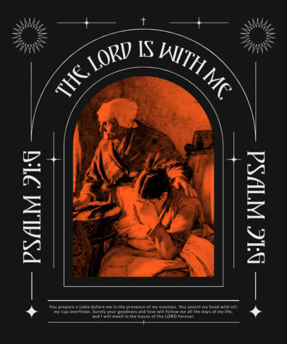 Christian-Themed T-Shirt Design Maker Featuring a Verse From the Bible