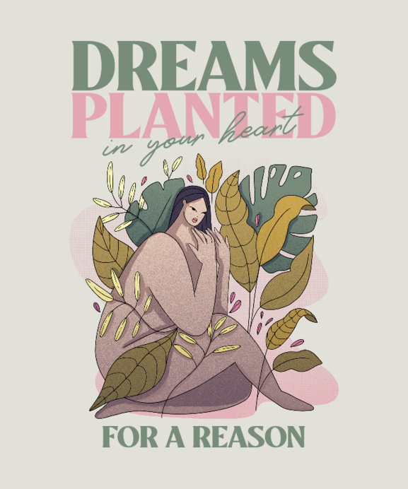 Placeit - T-Shirt Design Maker Featuring a Quote and a Woman With ...