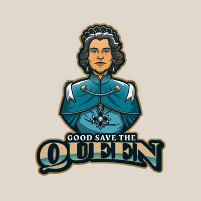 Logo Maker Featuring a God Save the Queen-Inspired Theme 5409