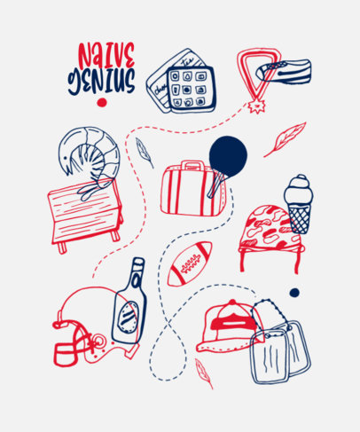 T-Shirt Design Generator with Mixed Doodle Illustrations 5628b