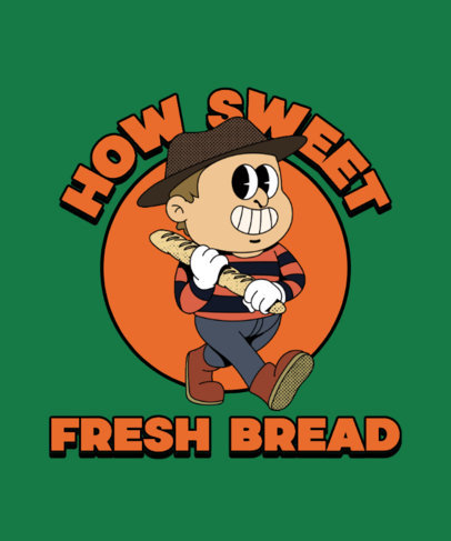 T-Shirt Design Creator with a Cartoonish Character Inspired by a Retro Horror Movie