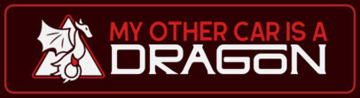 Fun Bumper Sticker Generator With a Dragon Graphic
