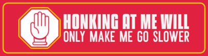 Bumper Sticker Design Generator Featuring a Fun Honking Quote